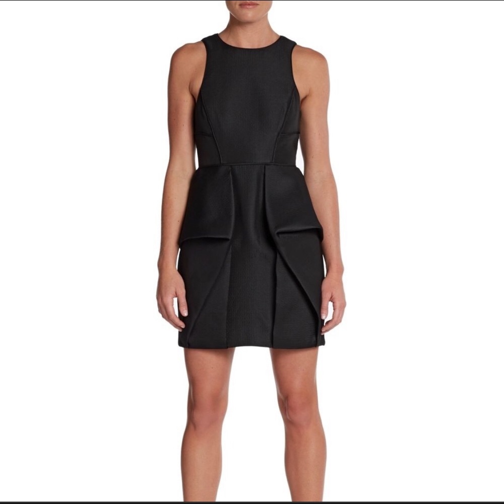 Tibi Jaquard Black Dress